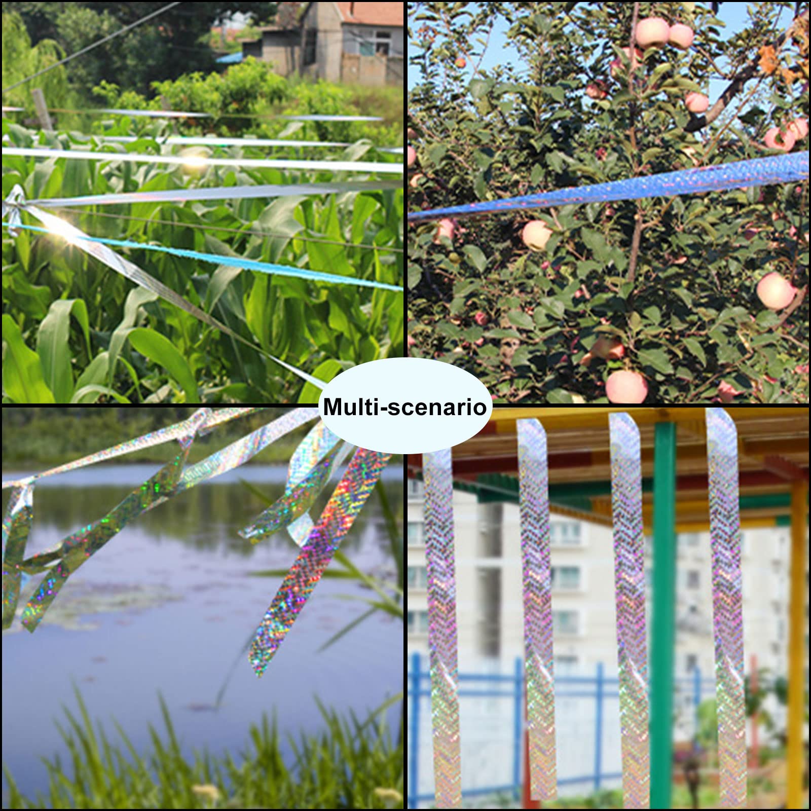 Ruban Répulsif Holographique Réfléchissant Pour Oiseaux - 100 M X 5 Cm