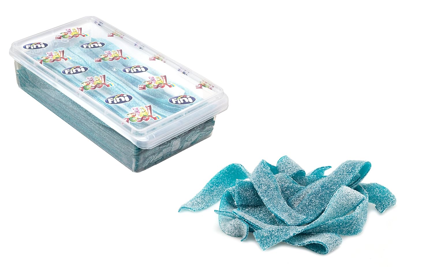 Blue Raspberry Sour Belts 3.5 Pound Box - 200 Pieces