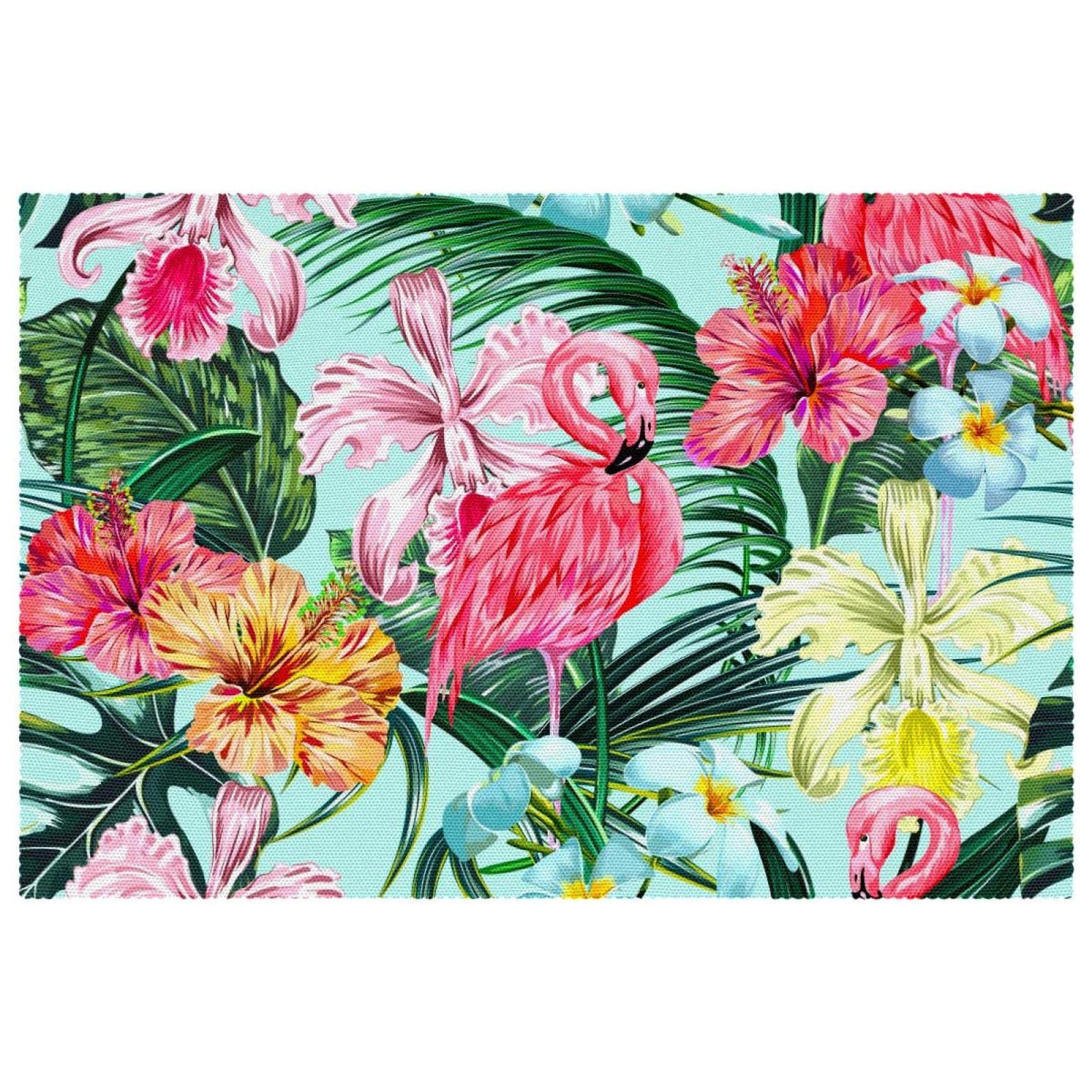 Set de table anti-tache en tissu Oxford flamant rose pour protéger de la chaleur