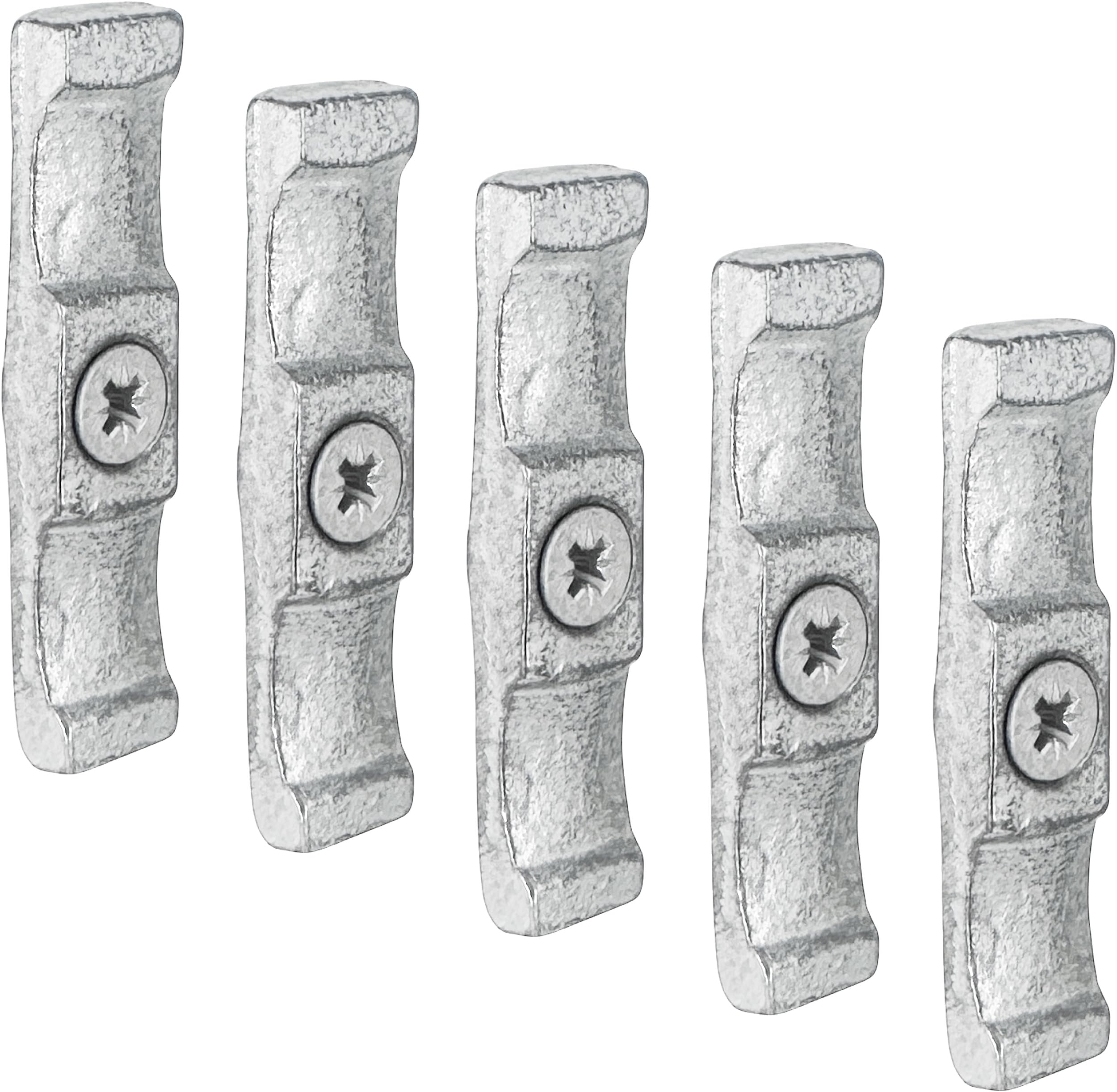 Irontite Silver Irontite® 5Pc Galvanised Turn Button Latch 63Mm (2.5") Turn Buttons, Cupboard Latch, Turn Button Fastener Cabinet Latch, Screws Included, Internal Or External Use Turn Latch.