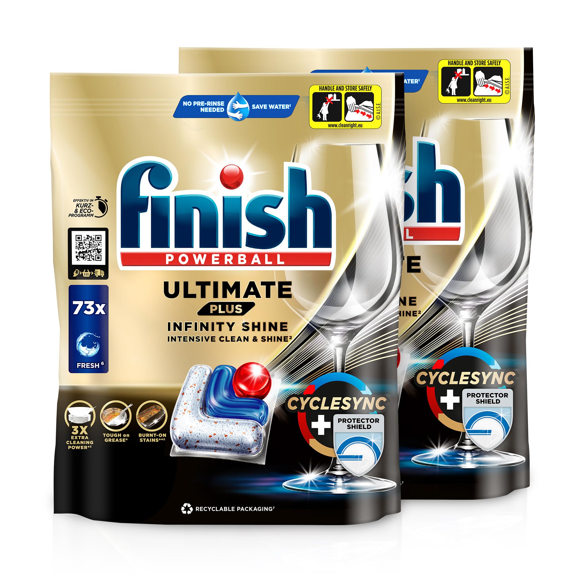 Finish Ultimate Plus Infinity Shine Geschirrspültabs 2 x 73 Caps – Ansicht 2