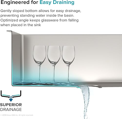 Miniatura 7 de Kraus - Fregadero de cocina de acero inoxidable, 28pulgadas - KHU100-28