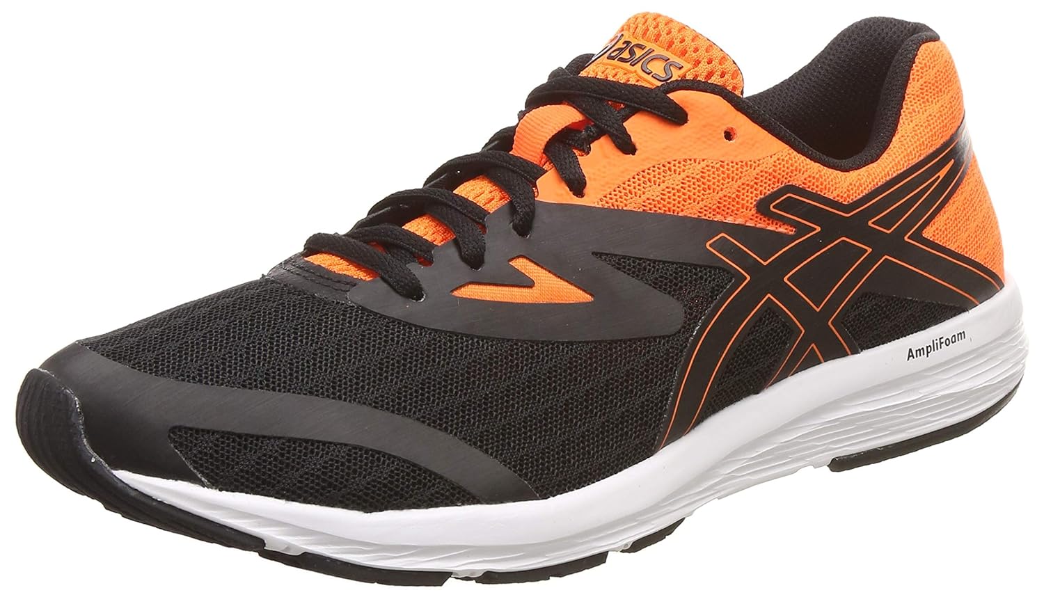 Buy ASICS Men's Amplica Black and Shocking Orange Running Shoes 12 UK