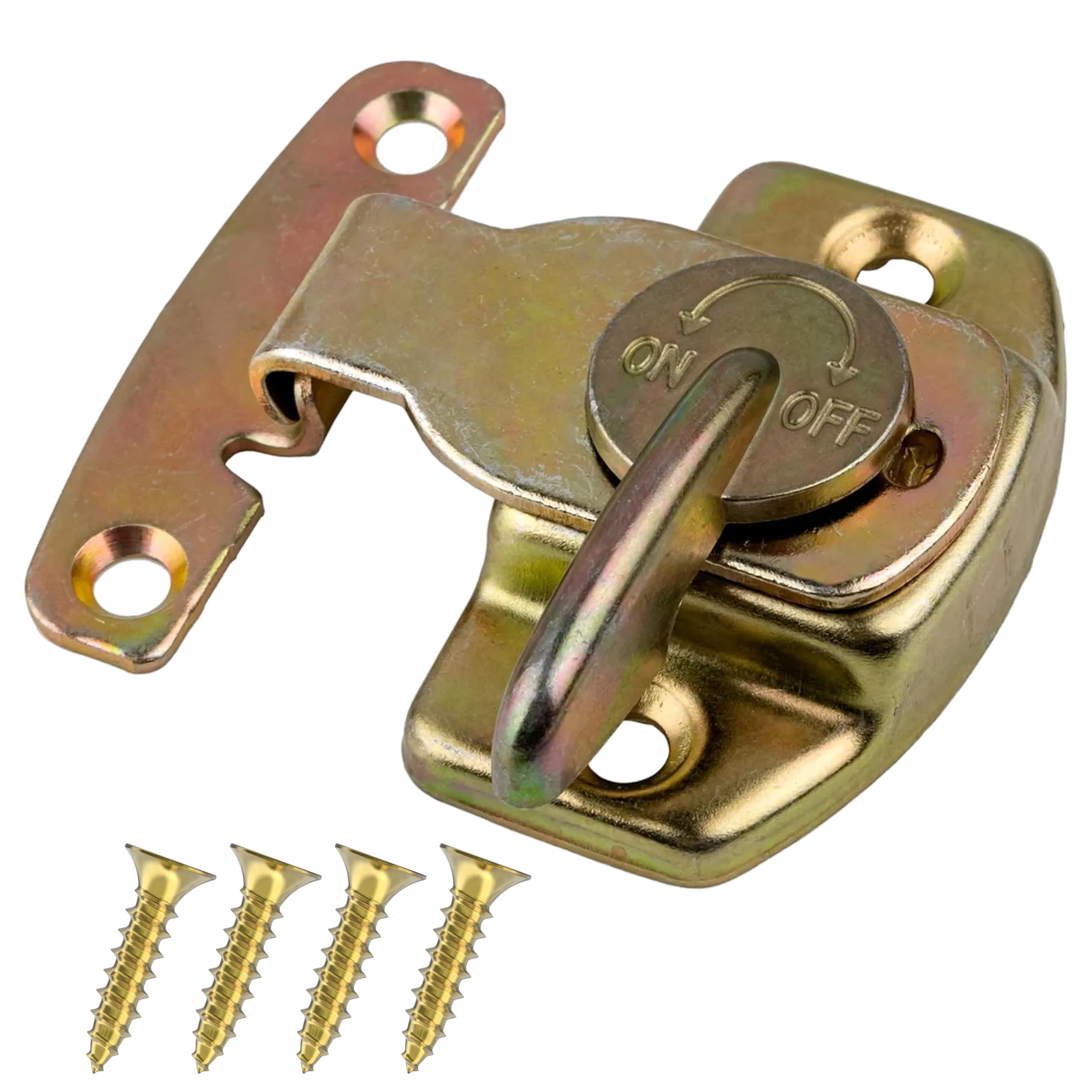 Brass Plated Table Leaf Lock - Dining Table Leaf Latches - Table Buckle Connectors - Table Locks for Leaves - Antique Furniture Hardware | TT1-SB