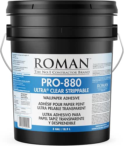 Roman Ultra® Clear Strippable Wallpaper Adhesive, PRO-880 (5 Gallons -