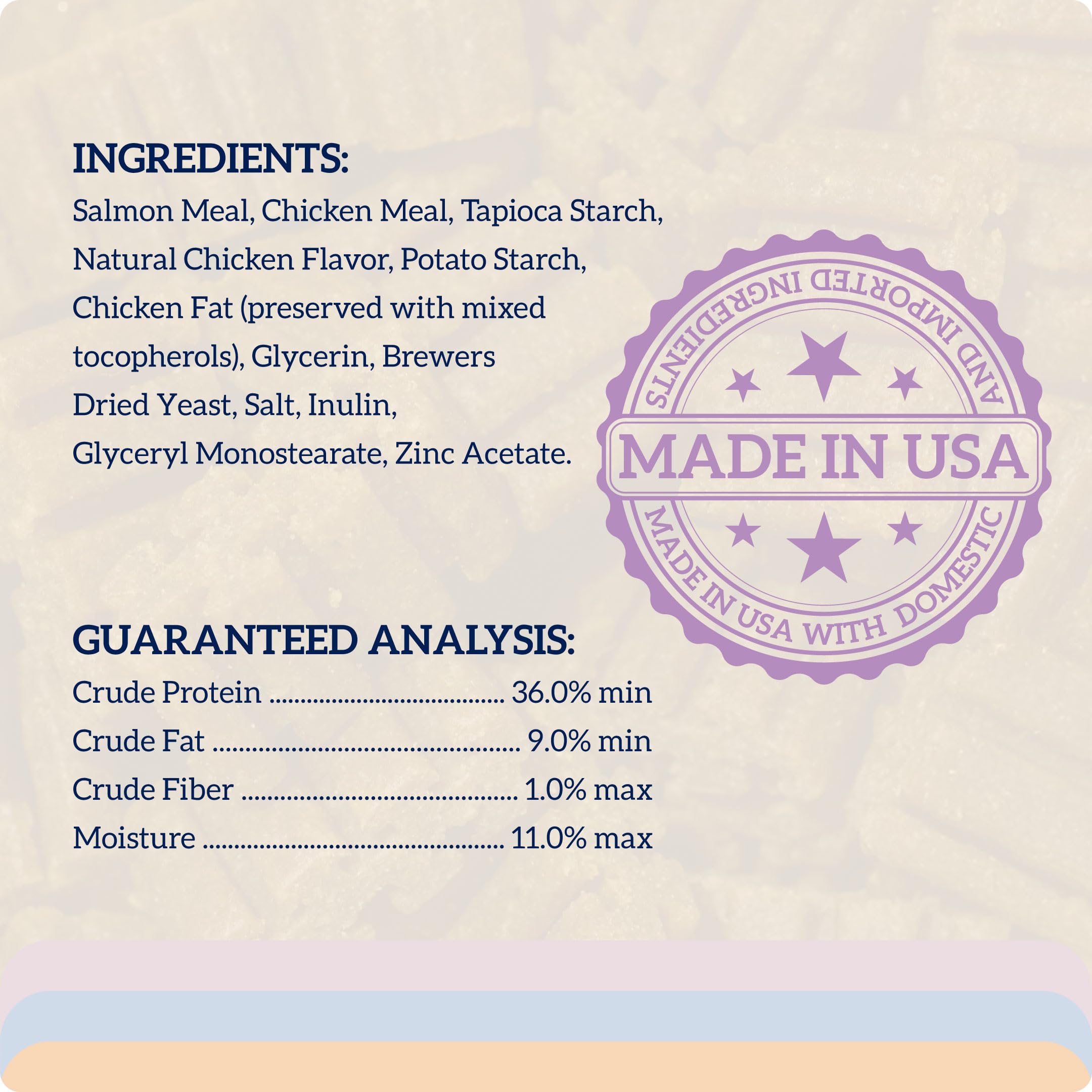 Groovies Cat Daily Dental Treats. Tasty, Crunchy Bites Cats Love. Salmon Flavor. Powered by USA-Patented DentalFit Technology. No Added Gluten, No Artificial Flavors or Colors. 1.76oz (115 Treats) - image 6