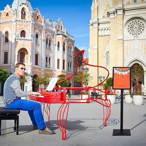 Miniatura 6 de Soporte ajustable resistente para letreros de pie de 11 x 17 pulgadas, soporte de cartel de visualización vertical y horizontal, soportes para