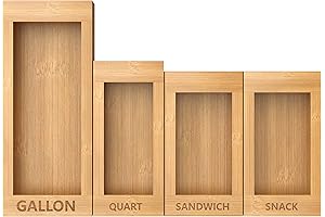 Wooden Ziplock Bag Organizer for Drawer