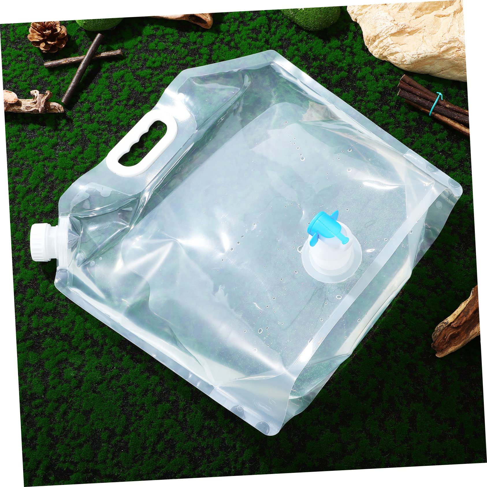 4stücke Faltbare Wasserbehälter Tragbare Zusammenklappbare Wasserkanister Mit Auslauf Für Camping Outdoor-aktivitäten Und Reisen Transparent