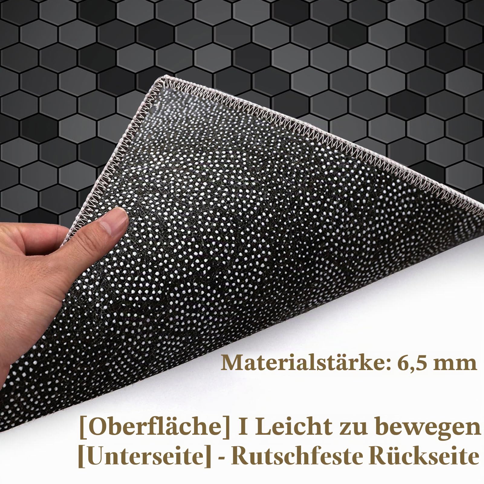 160 x 180 cm Unterlage Schreibtischstuhl | Bodenschutzmatte | Teppich Kratzfest für Parkett und Hartböden | Bürostuhl Unterlage für Stühle | Anti-Silp Computerstuhl Teppiche | Upgrade Version