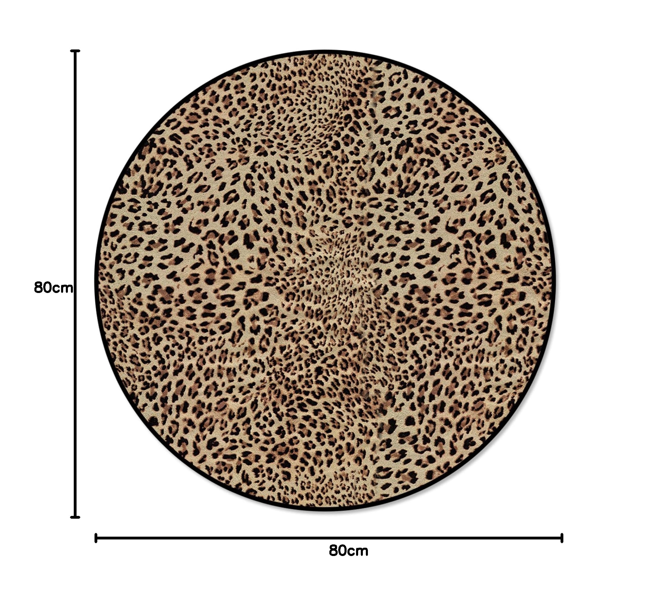 Rururug Tapis Rond Moderne Imprimé Léopard Moderne Et Sexy Antidérapant Rotray Chaise Tapis Salon Chambre Décoration Insonorisant Déco Tapis 120 Cm