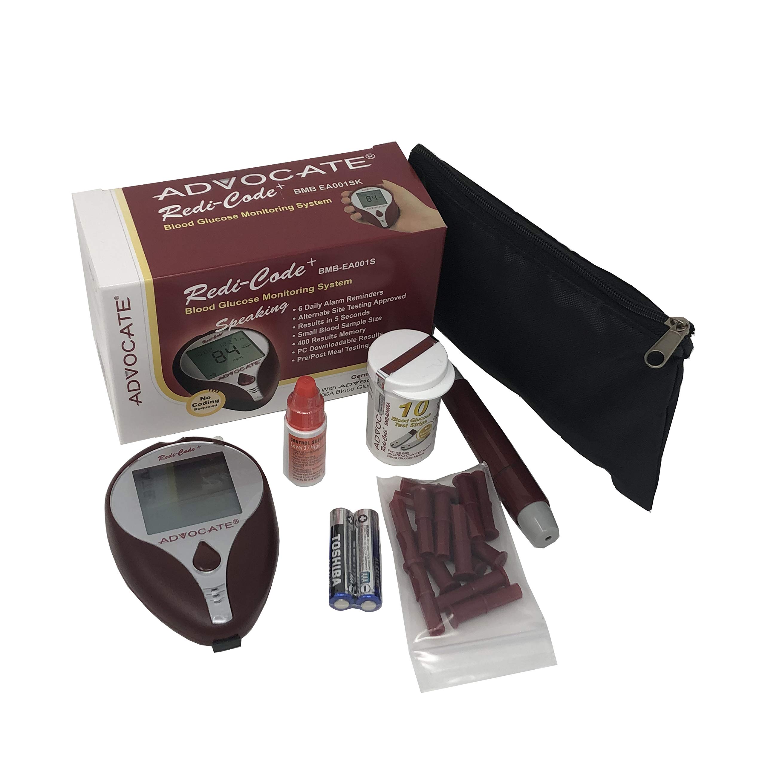 Glucometer Complete Kit Buy Complete Blood Glucose Monitor Kit - Includes a Speaking Glucose ...