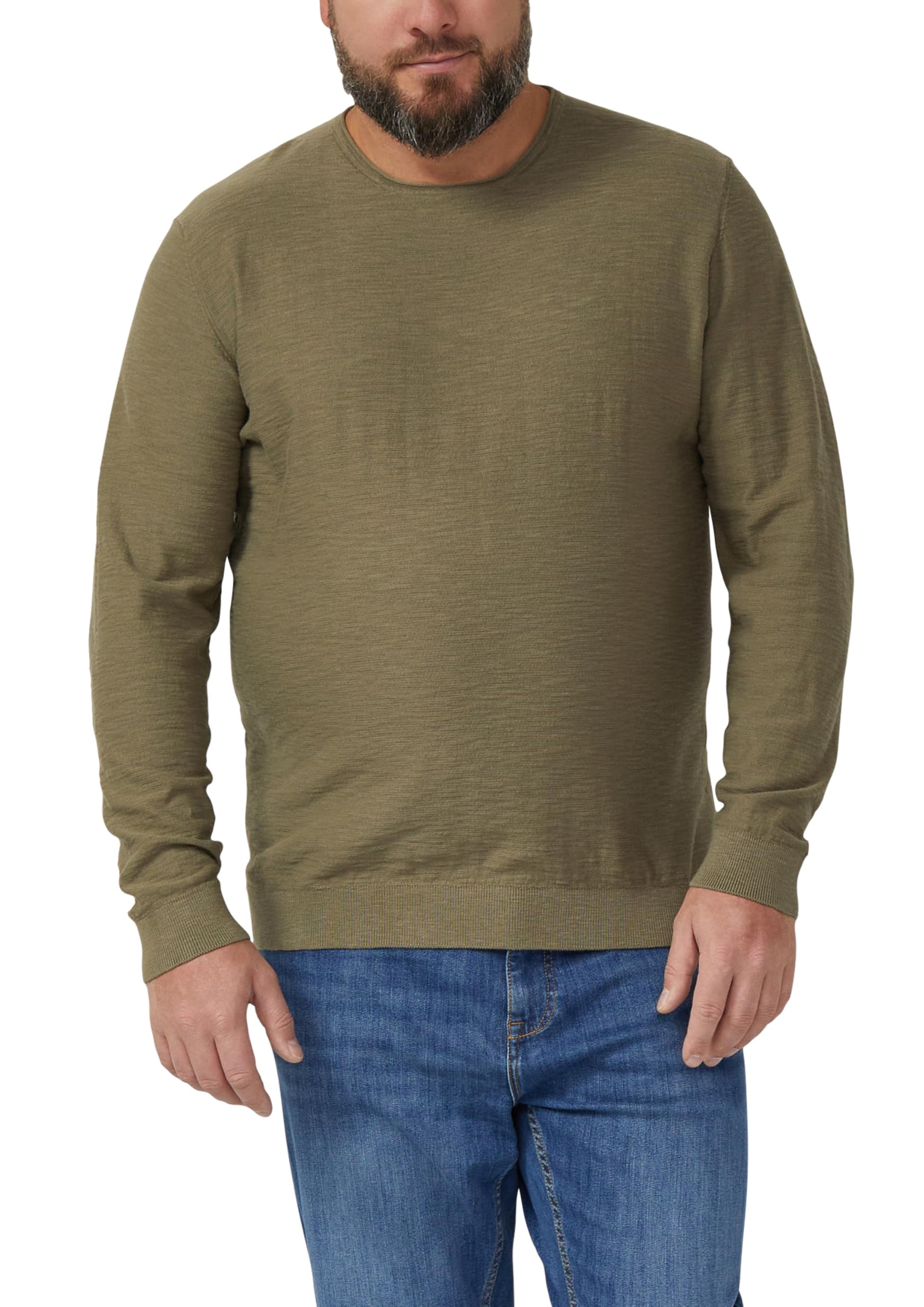 s.Oliver Strickpullover mit Flammgarnstruktur und Rollkante