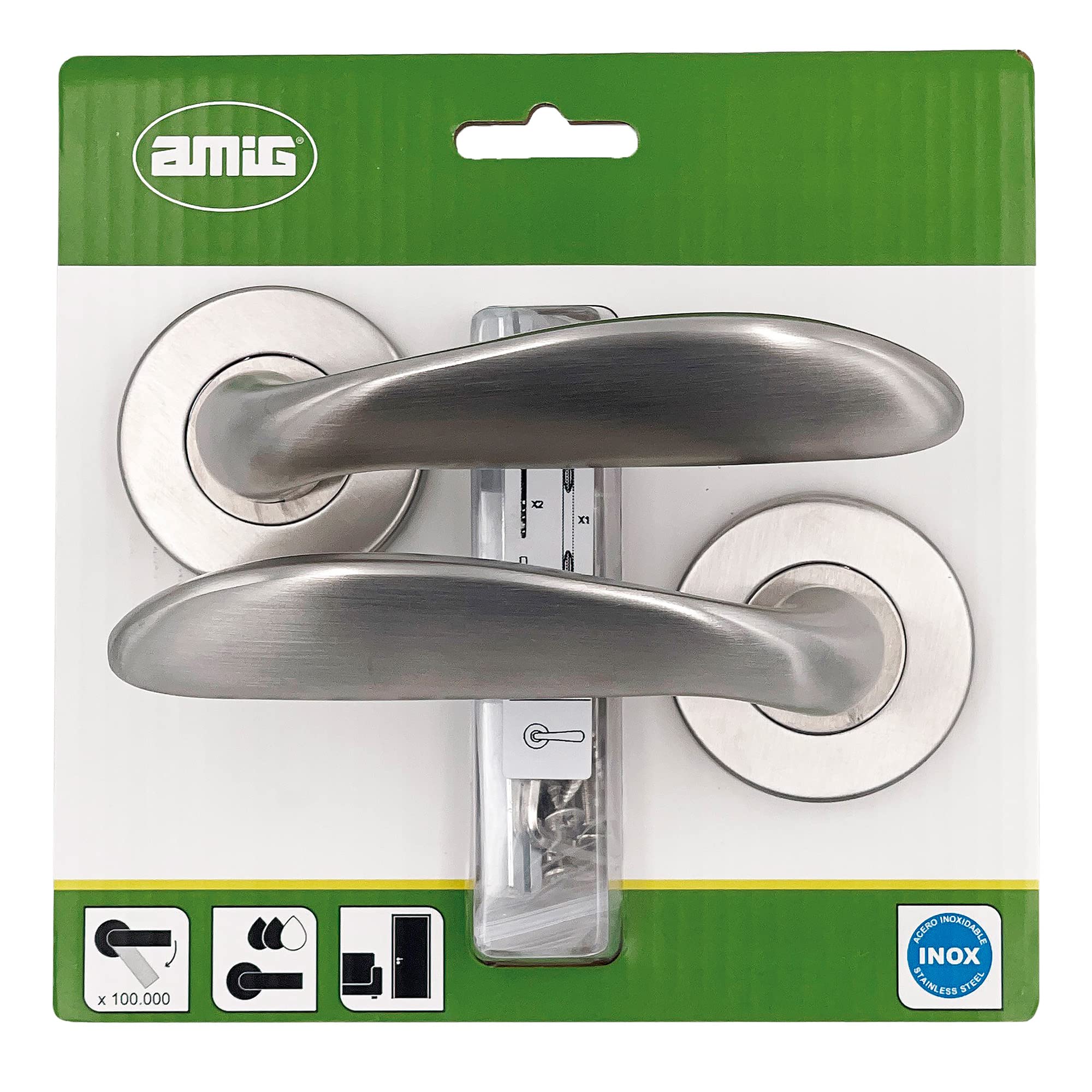 Maniglie Da Porta Eleganti AMIG - Design Moderno In Alluminio Nero, Facile Installazione - Foto 5