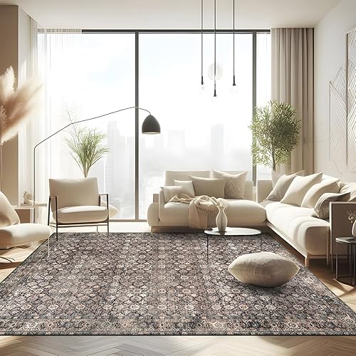 Miniatura 144 de CAMILSON Alfombra moderna de lujo de 8 x 10 pies, estilo vintage, abstracto, suave, de pelo medio, resistente a las manchas, fácil de limpiar, no