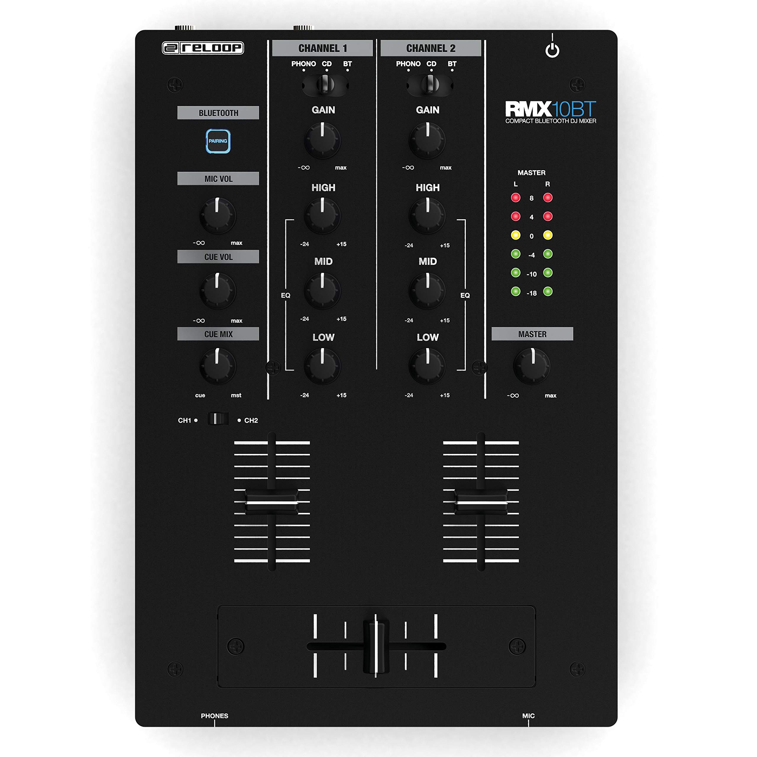 Reloop RMX-10BT Bluetooth入力搭載 DJミキサー ⑨ Amazon.com: Reloop Compact Bluetooth DJ Mixer (AMS-RMX-10BT