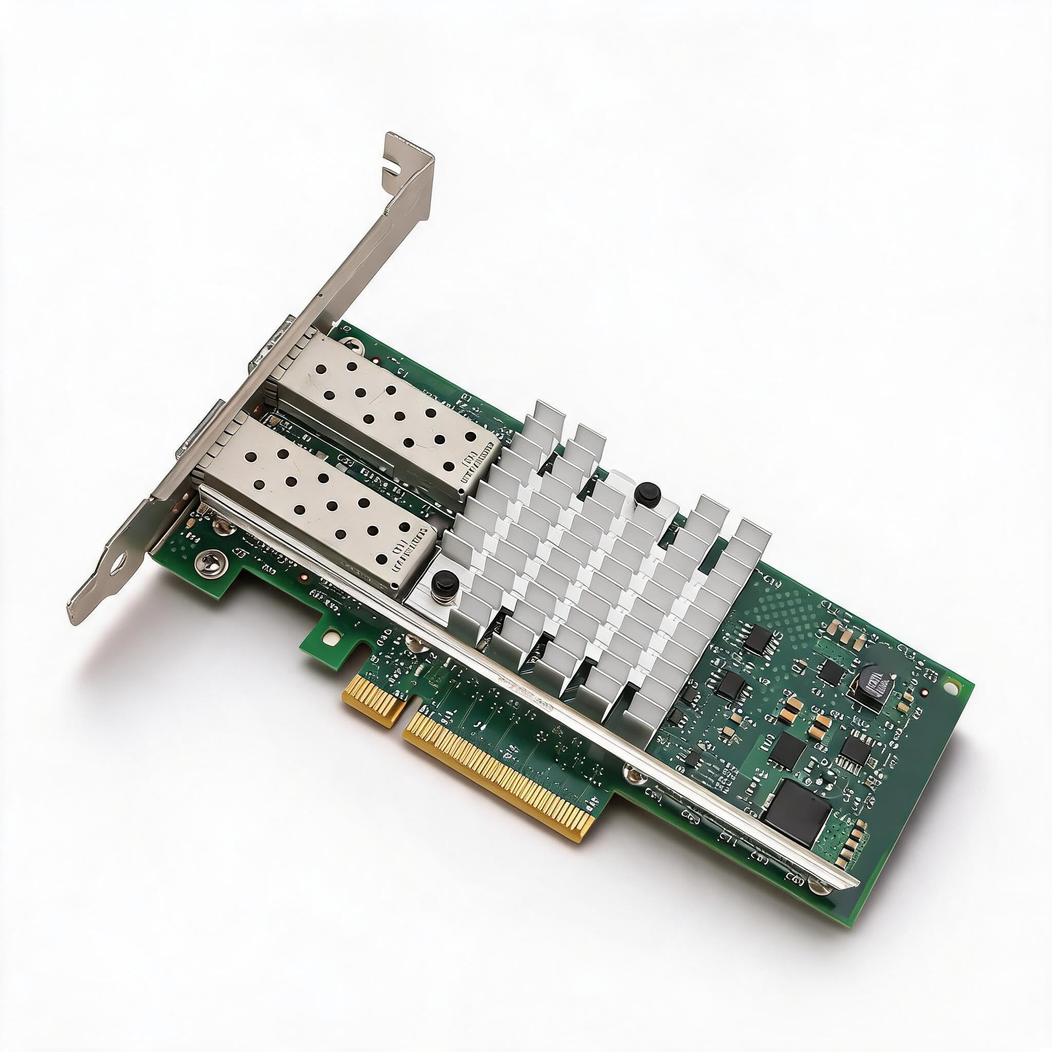 Scheda di rete 10Gb SFP+, Adattatore Ethernet PCIe Dual Port, Connettività Convergente ad Alta Velocità per Server e Data Center, 1 Pezzo PCB