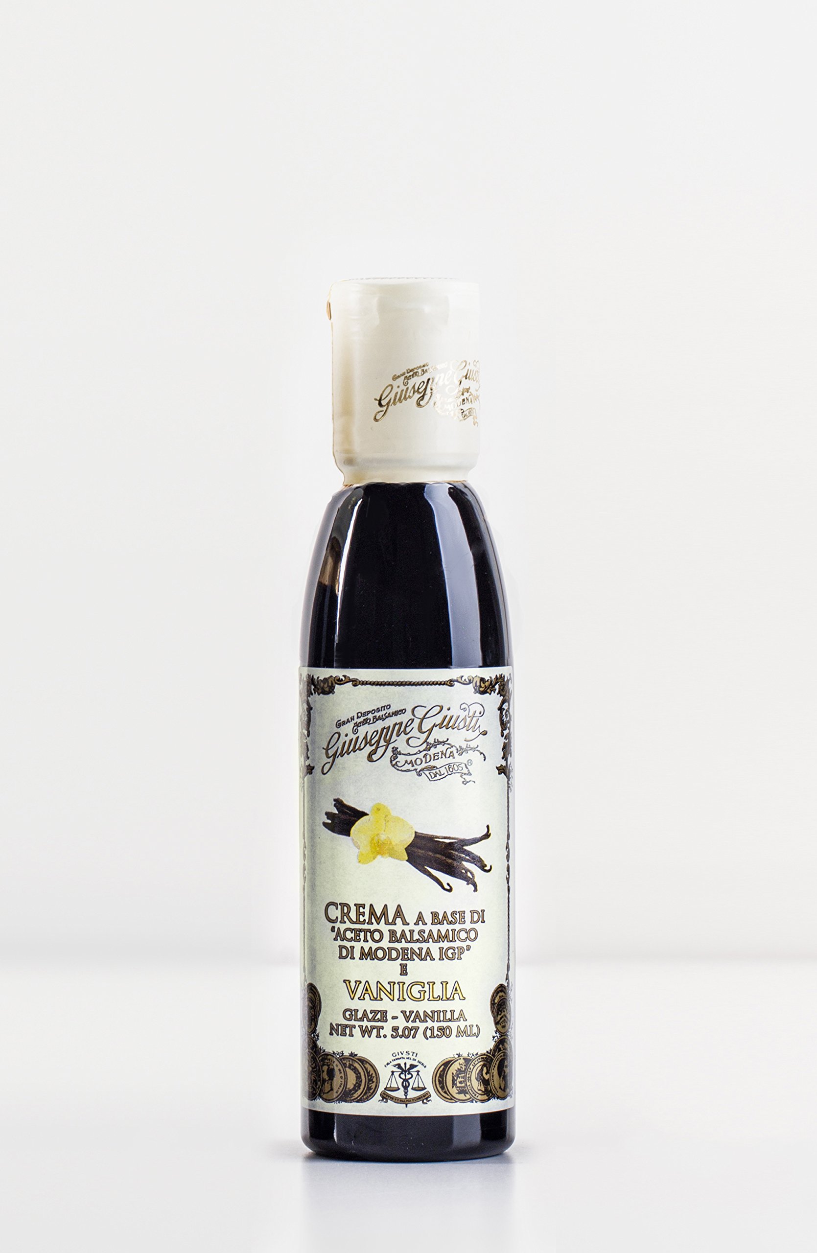 Acetaia Giuseppe Giusti - Glaseados con vinagre balsámico de Modena IGP - Vainilla - 150 ml - Caja con 6 botellas