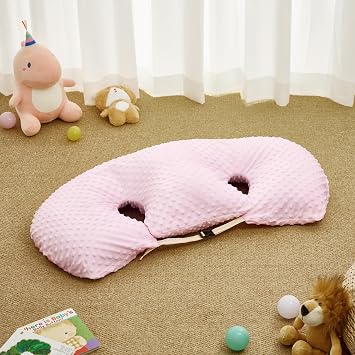 Qianderer Multifunctional Nursing Pillow for Twins, Breastfeeding Pillow for Pregnant Women, Machine Washable Cotton Fabric Twin Support Pillow,20cm (Pink, 20cm)