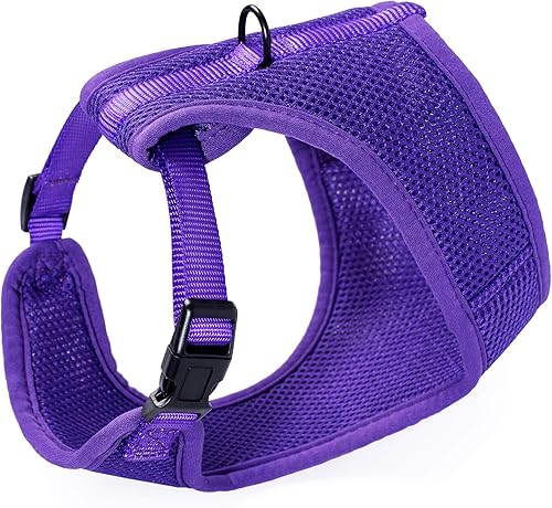 Miniatura 2 de Mile High Life Arnés ajustable para perro, fácil de poner, arnés ligero para perro con tira altamente reflectante (morado, M)