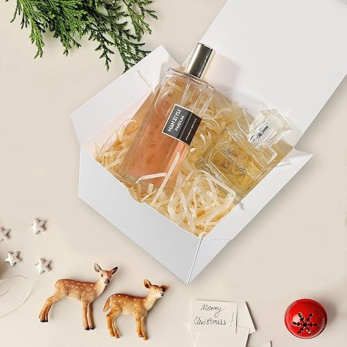 Miniatura 10 de Frantis Cajas de regalo blancas, paquete de 20 cajas de regalo pequeñas de 6 x 6 x 4 pulgadas con tapas para cajas de regalo de fiesta, cajas de