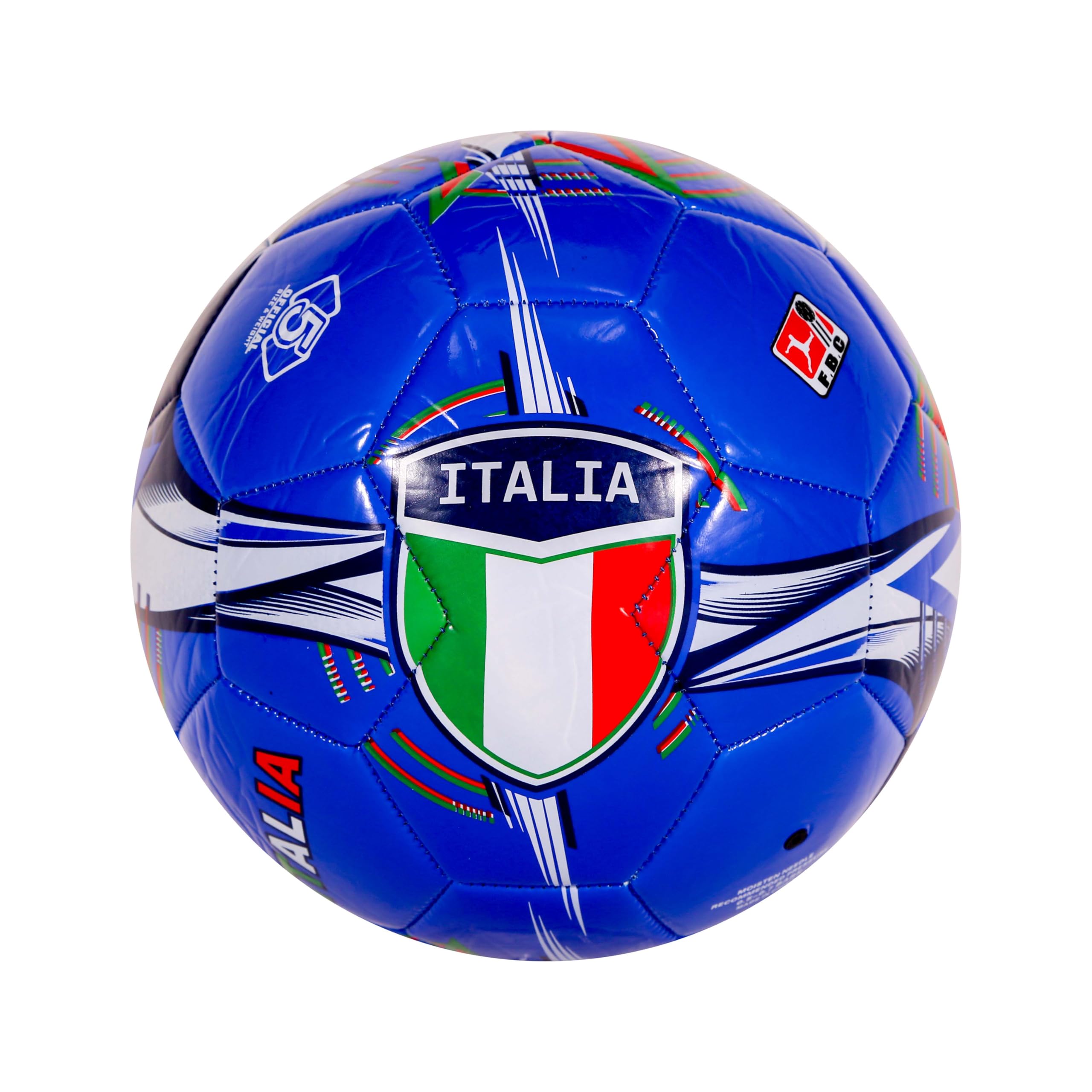 CLASICO Italia Soccer Ball – Official Size 5, Tricolor Design