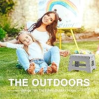 Vista 101 de Dyforce Taburete plegable de 13 pulgadas, taburetes resistentes para adultos y niños, taburetes de pie compactos, taburete plegable ligero