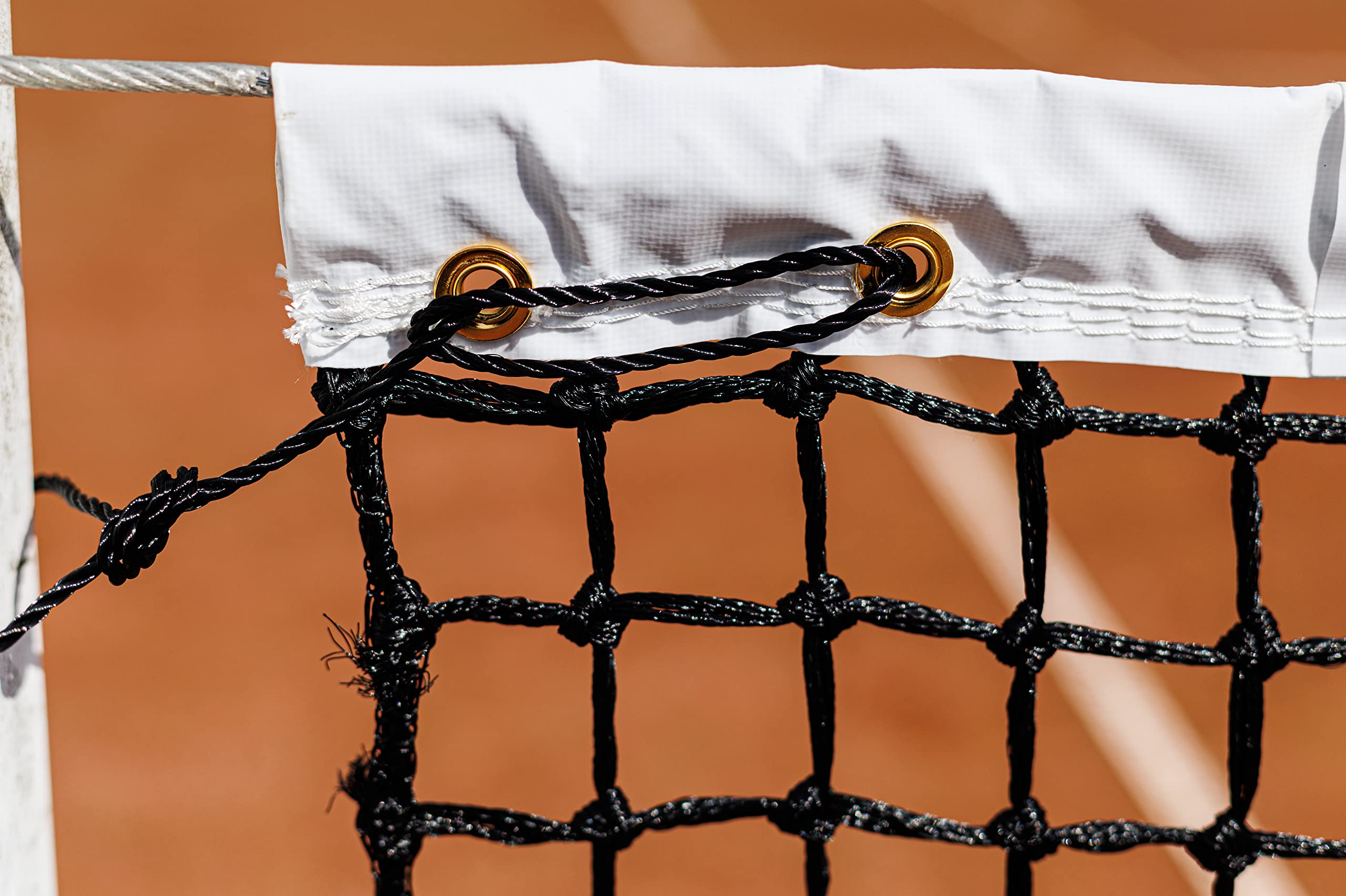 Carrington® Expert 3,5mm-Tennisnetz - Doppelmaschig - Spezielles Matschbodennetz mit oberem schmutzfreiem Band!