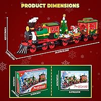 Vista 7 de Calendario de Adviento 2025, juego de construcción de tren de Navidad, calendario de cuenta regresiva de Navidad de 24 días para niños, decoración