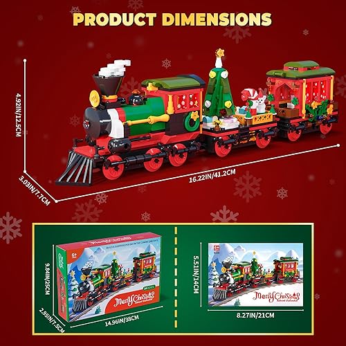 Miniatura 7 de Calendario de Adviento 2025, juego de construcción de tren de Navidad, calendario de cuenta regresiva de Navidad de 24 días para niños, decoración
