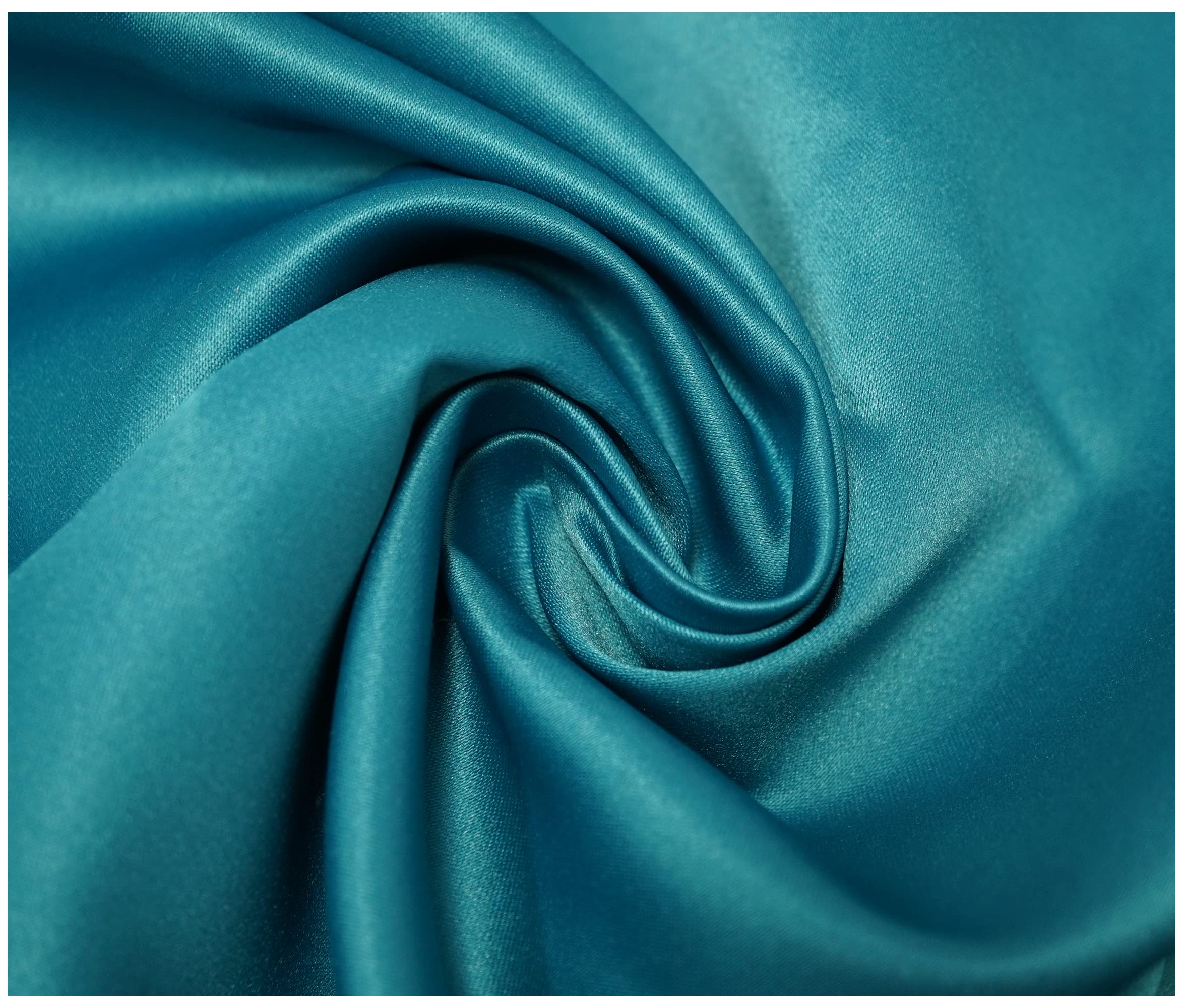 Matte Duchess Bridal Satin Polyester Fabric for Dressmaking Wedding Crafts Quilting Sewing 150cm Wide (1/2 Metre (50 x 150cm), Teal) — image 1