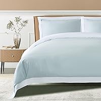 Vista 12 de THE COTTON & SILK® Juego de Funda de Edredón de Algodón de Fibra Larga 100% de Lujo - Suave y Transpirable - Incluye 1 Funda de Edredón con Lazos