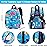 Accmor Toddler Backpack Leash with Anti Lost Wrist Link, Cute Mini Child Walking Harnesses Keep Kids Close Back Pack Rope Tether Rein for Baby Boys (Light Blue/Dino)