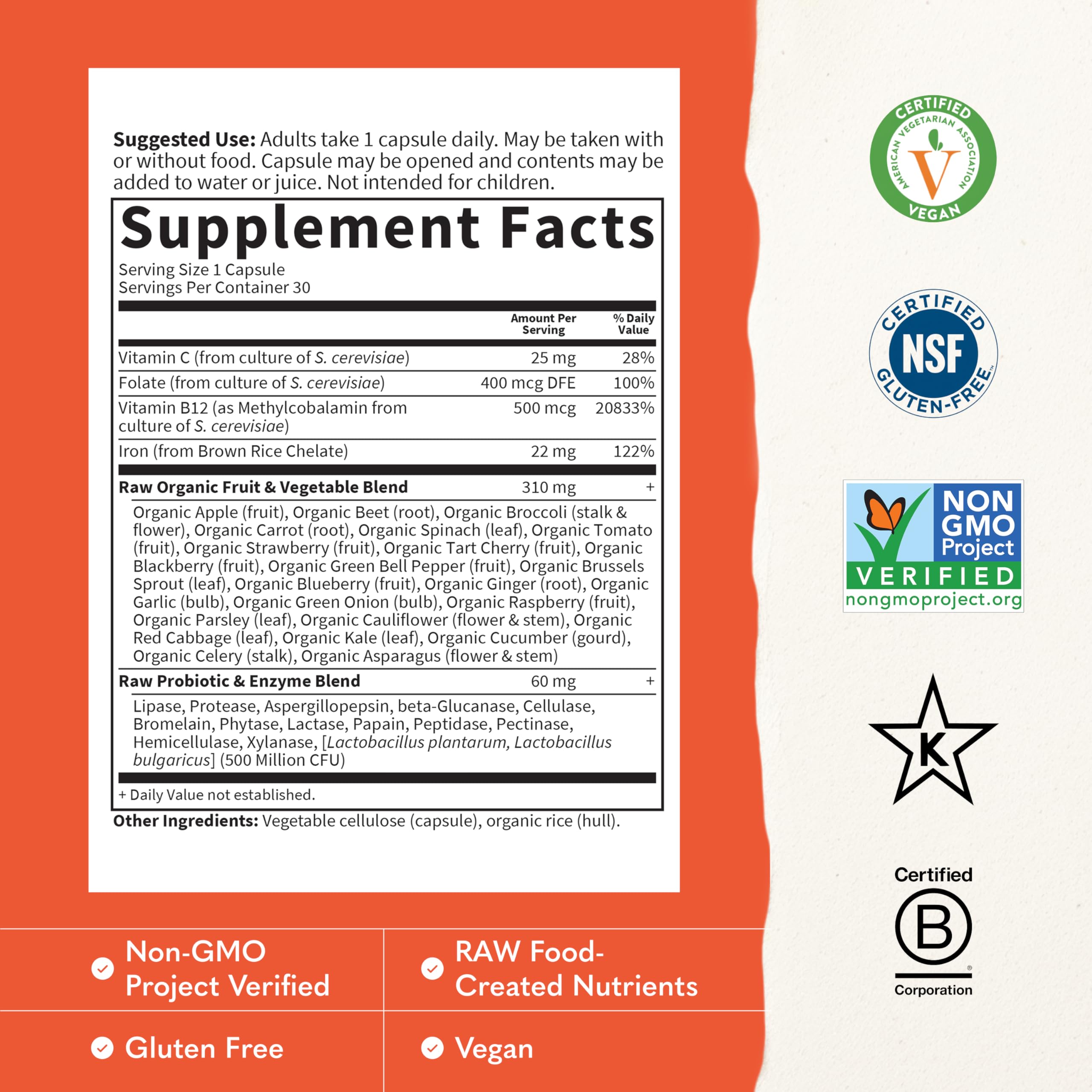 Amazon.com: Garden of Life Vitamin Code Raw Iron Supplement - 30