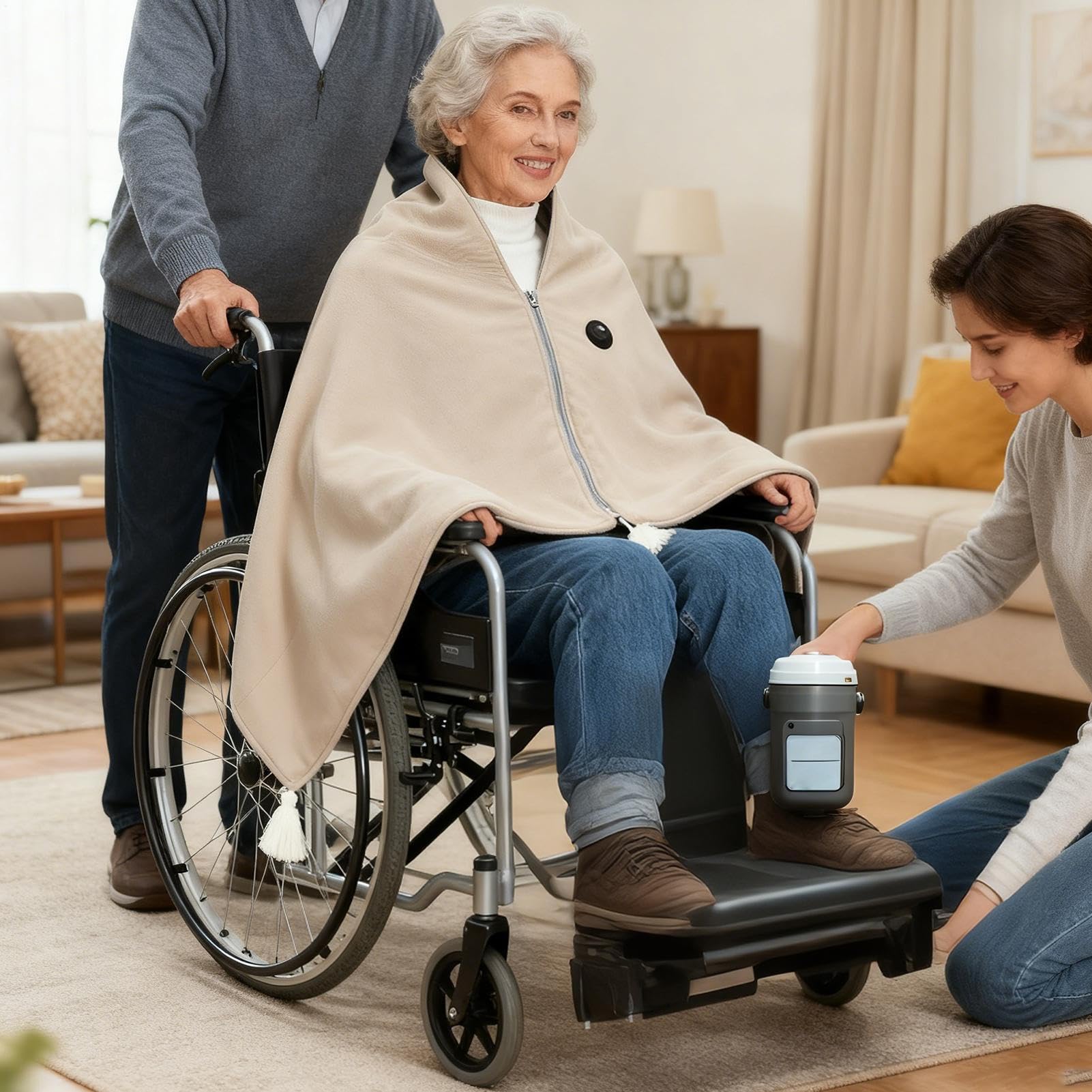 Scialle Riscaldato Coperta Riscaldante Portatile Con Sicurezza A 3 Livelli | Coperta Riscaldante Indossabile Per Le Donne per Divano Casa Dormitorio Uffici e Appartamento