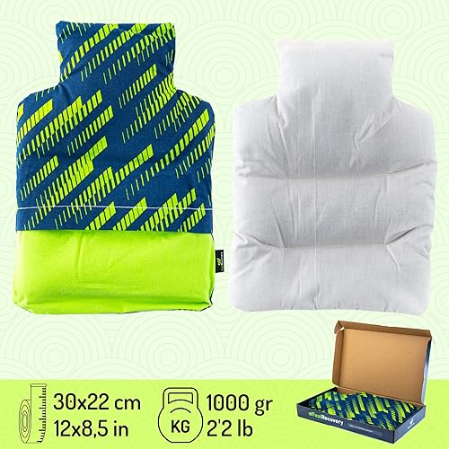 Miniatura 3 de Almohadillas térmicas para microondas con forma de botella clásica, almohadillas térmicas para microondas para aliviar el dolor (12 x 8,5 pulgadas),