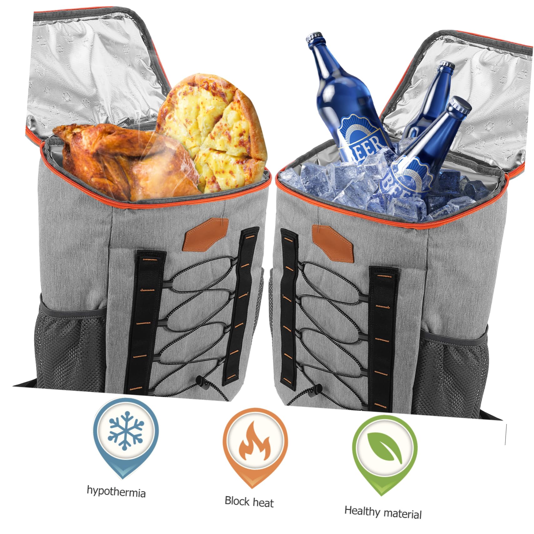 UKCOCO Zaino Frigo Termico Borsa Termica Estiva Zaino Refrigerante per Picnic e Campeggio Borsa Termica Riutilizzabile per Trasporto di Cibo e Bevande