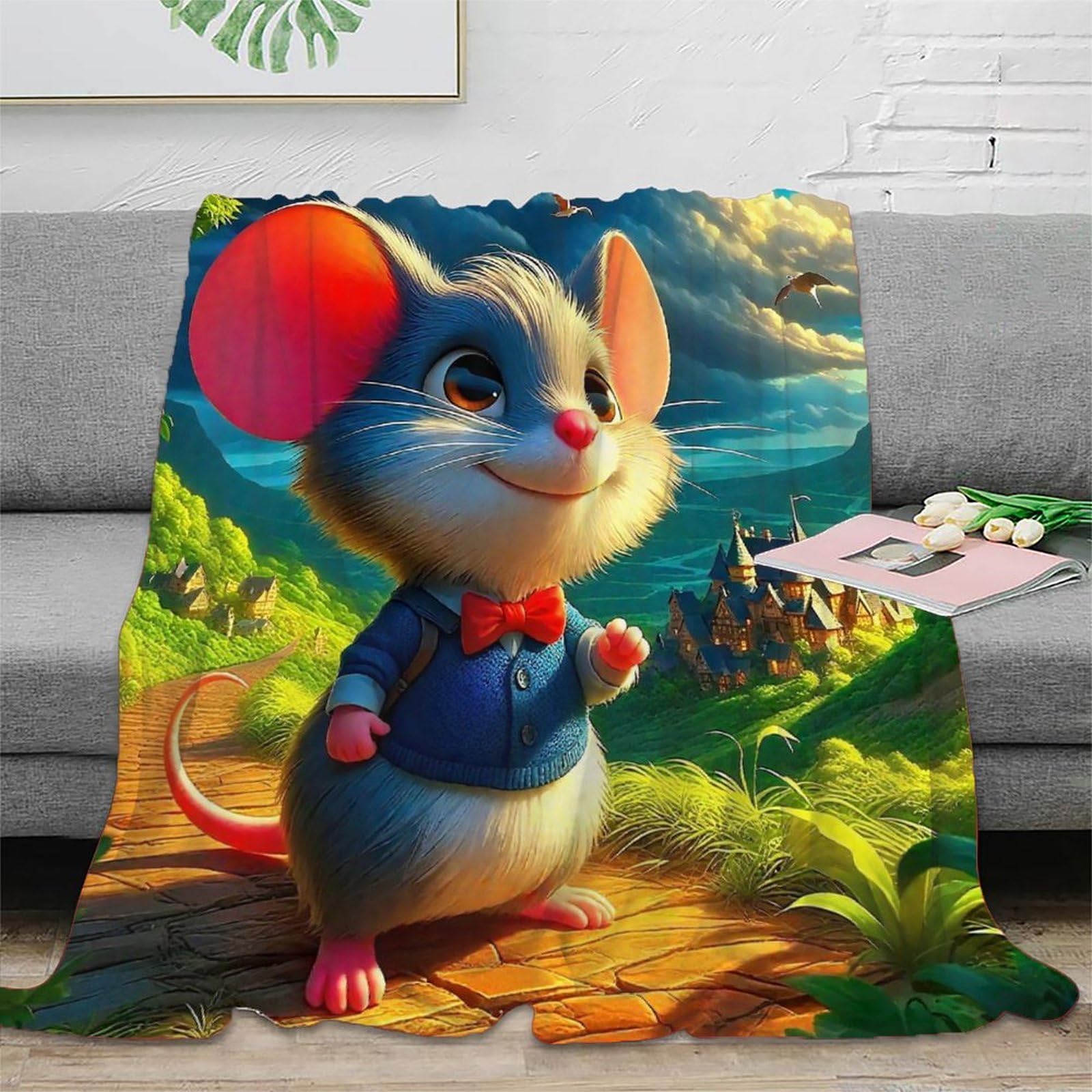 Couverture souris imprimée 3D pour des soirées cocooning douces sur le canapé
