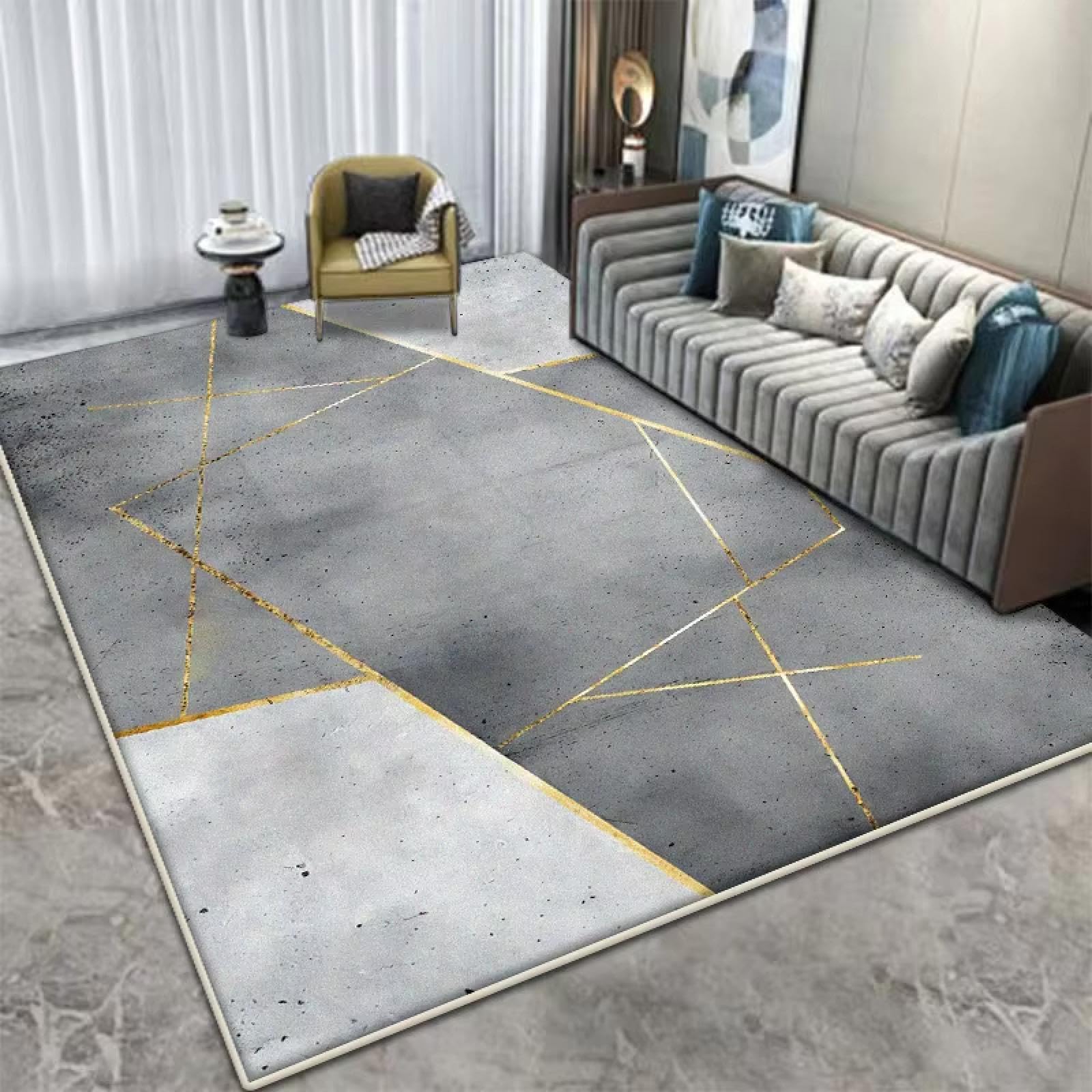 Tapis antidérapant lavable pour salon moderne pour résoudre les problèmes d'entretien