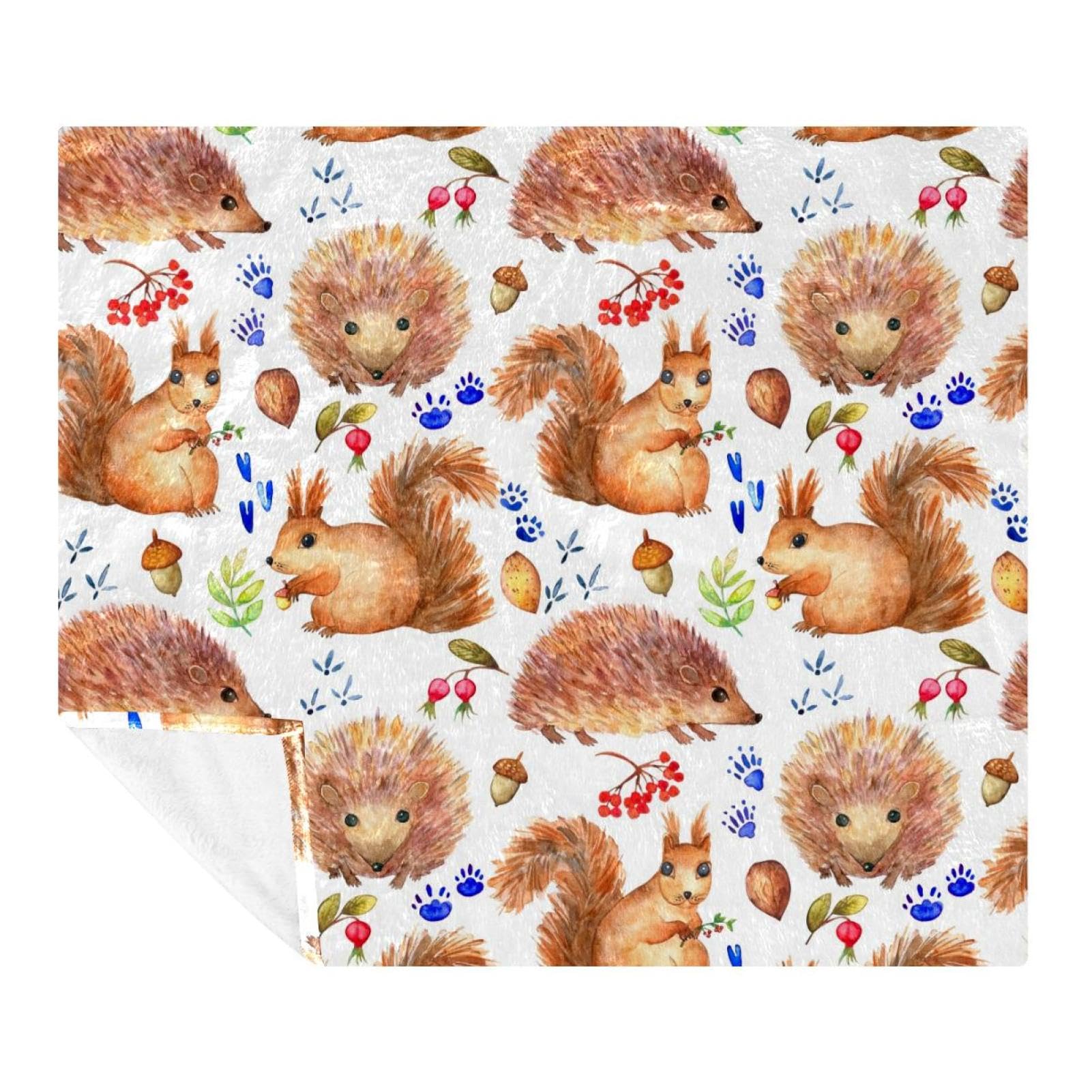 Couverture douce motif hérisson pour créer une ambiance chaleureuse et réconfortante