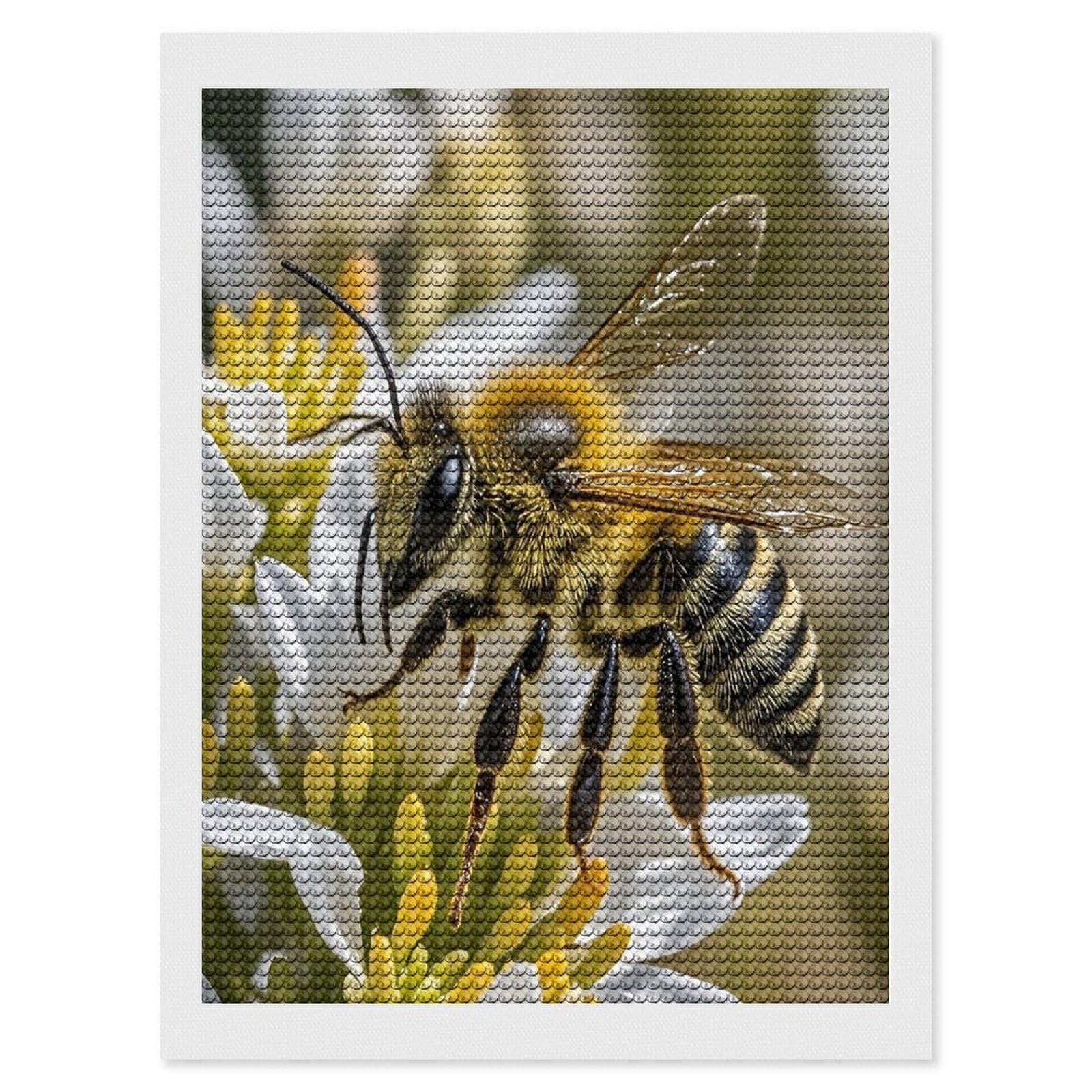 FekiLoot Honey Bee Diamond Painting Kits for Adults Round Paint with Diamonds Pictures Gem Art Painting Kits Personalized Diamond Art Full Drill for Beginners Home Wall Decor