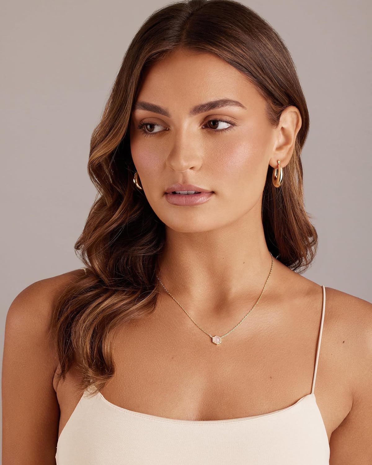 PAVOI 14K Gold Plated Gemstone Pendant Necklace | Dainty Chain Necklaces for Women | Amethyst, Onyx, Green Fluorite, Labradorite, Pearl, Rose Quartz, Agate, Sodalite, Turquoise Gemstone Pendants - Image 4