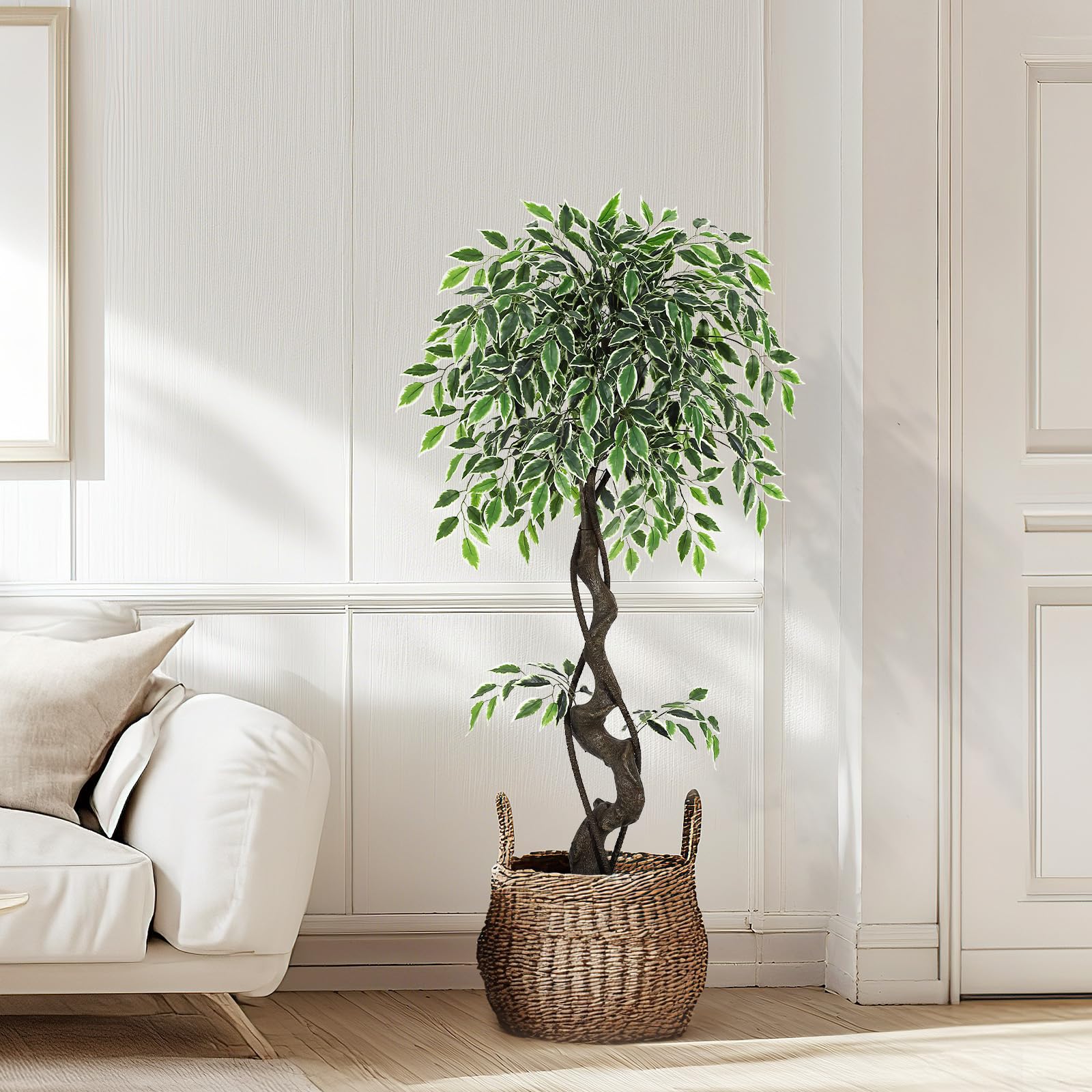Ficus artificiel intérieur réaliste 120cm sans entretien pour bureau