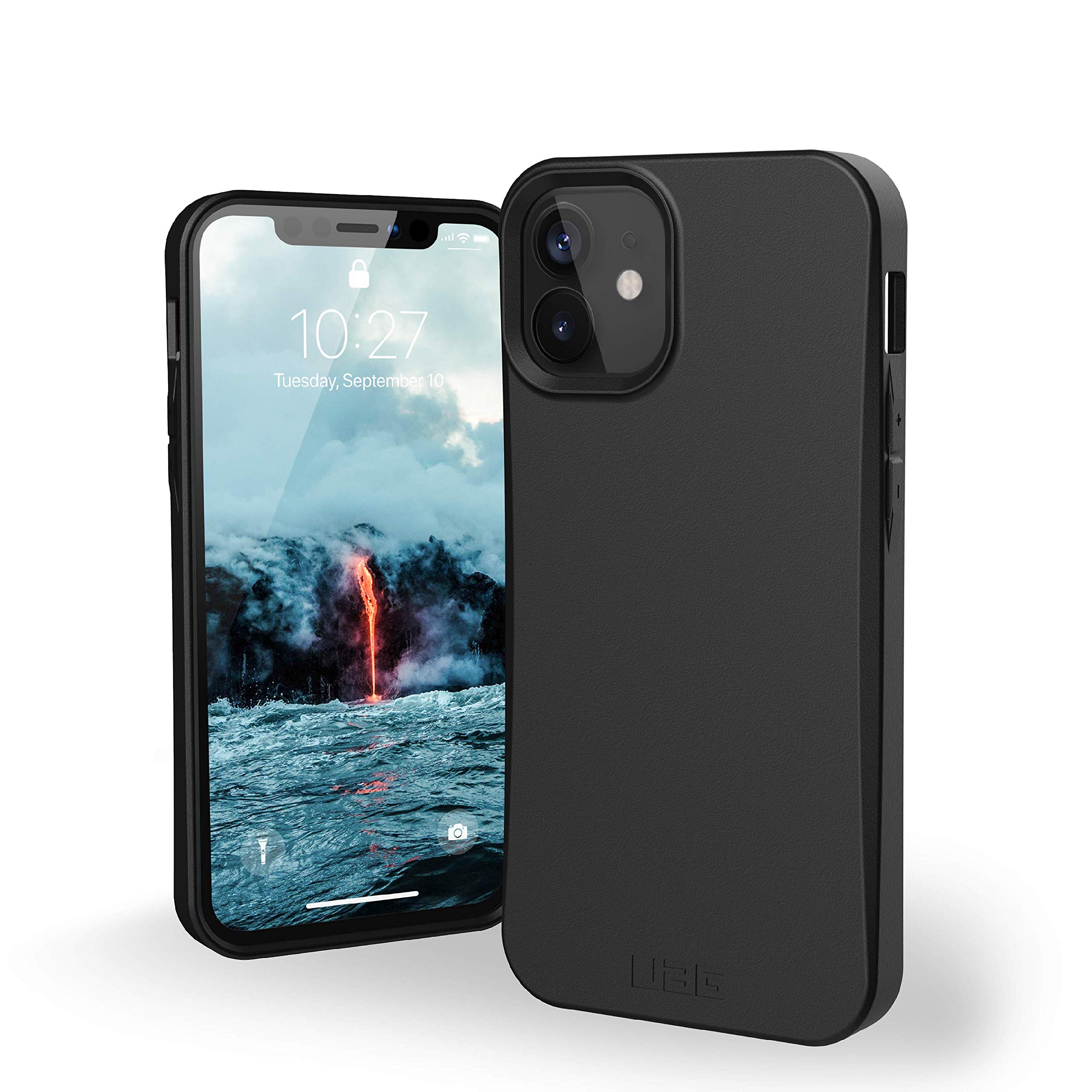 Urban Armor Gear Basic Case for iPhone 12 Mini 5G (5.4-inch) (2020) (PLA+PBAT+Bamboo Fibre_Outback-Black)