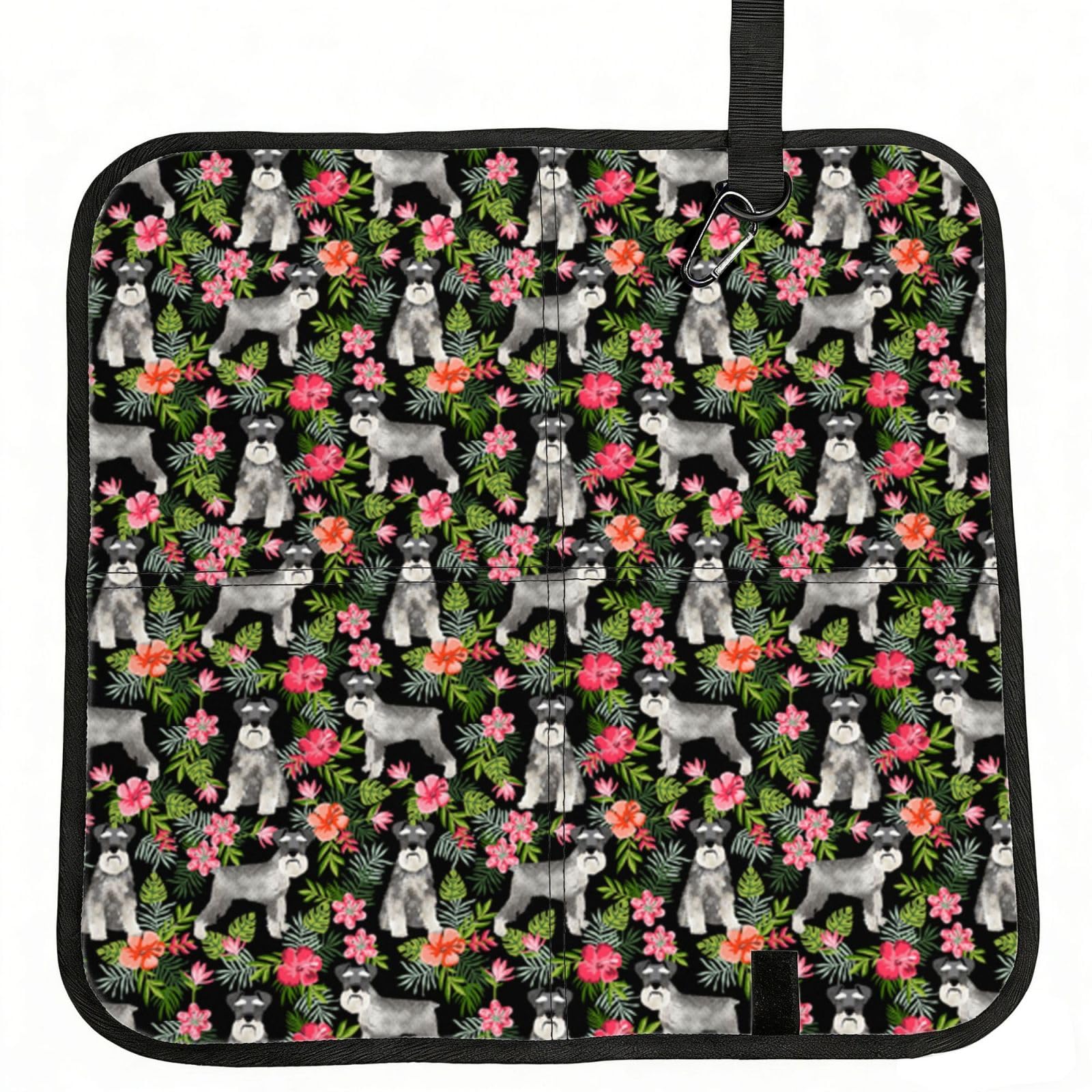 ERCgad Schnauzer Print Foldable Seat Cushion Portable Chair Pad Lightweight Travel Outdoor Office Home