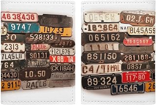Old License Plate Passport Holder Travel Wallet Cover Case Hidden Passport Cover Protectors with Credit Card Slots