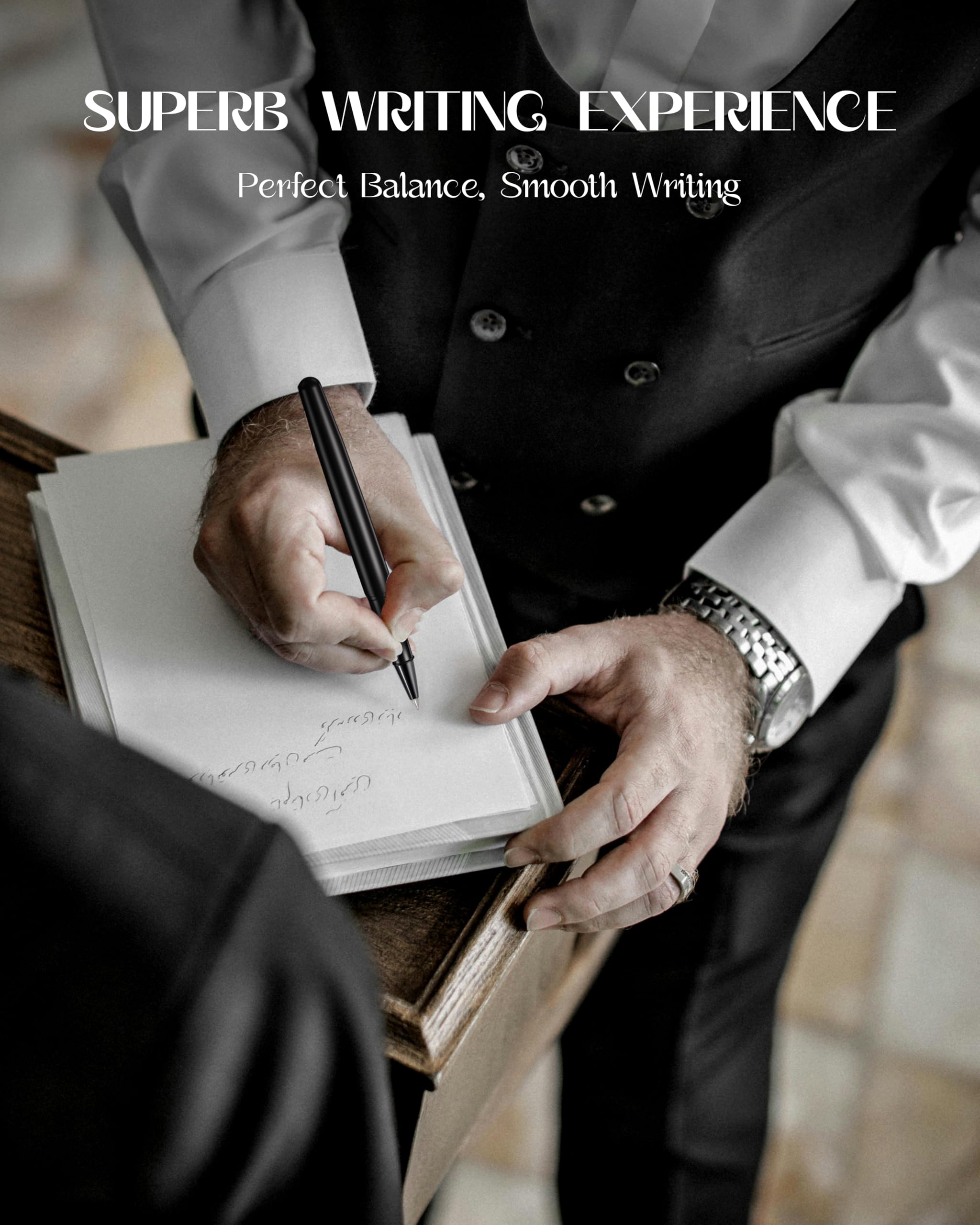 samurai Rollerball Liquid Ink Pen Set Luxury Executive Writing Pen for the Office Rollerball Pen Refillable Schmidt Refill — view 4