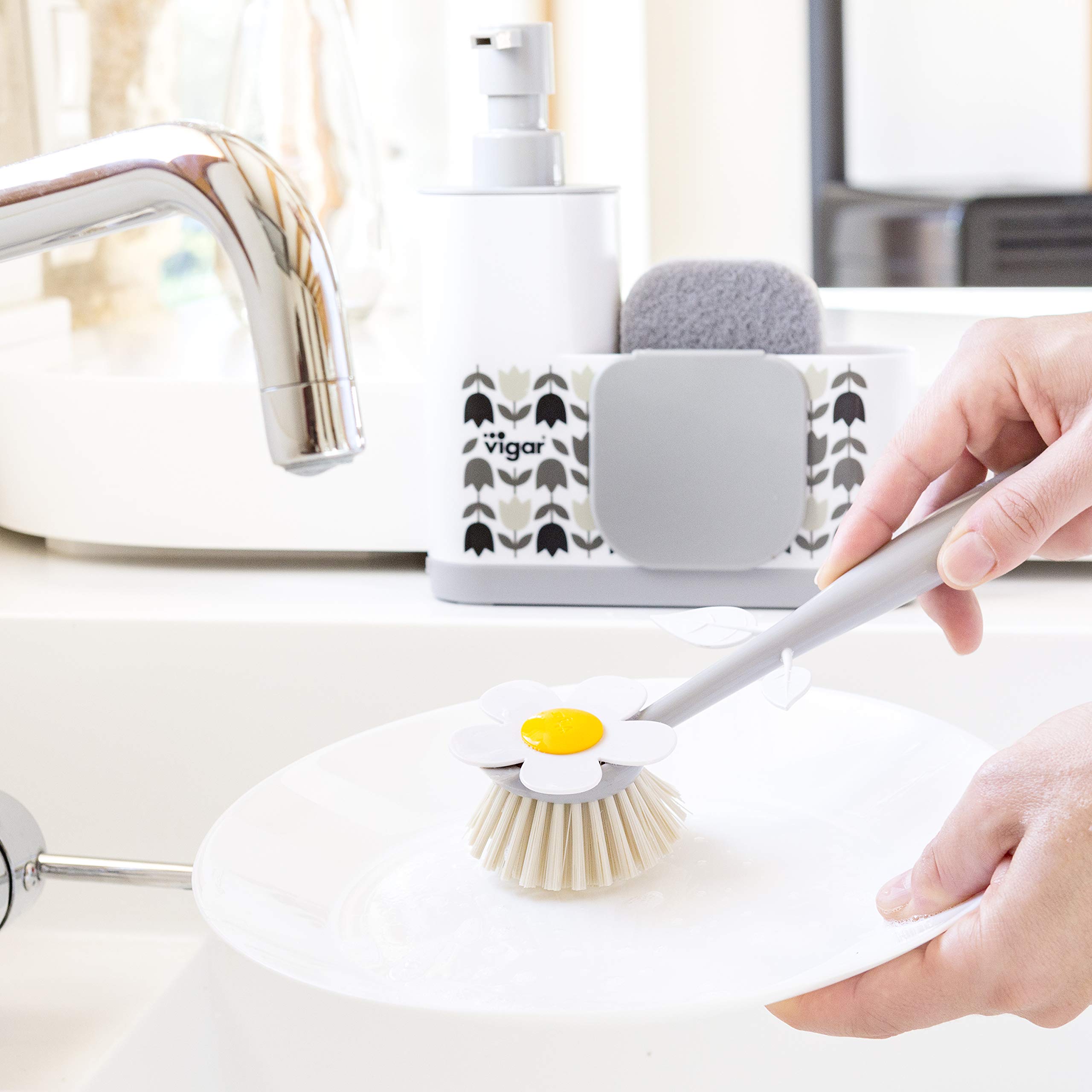 Kit Nettoyage évier : Distributeur De Savon + Porte éponge + Brosse | MPS