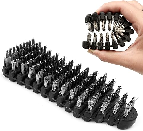 Cepillo de limpieza para barra de pesas para entrenamiento de fuerza, cuidado de barra de peso, removedor de tiza de óxido, cerdas de alambre de