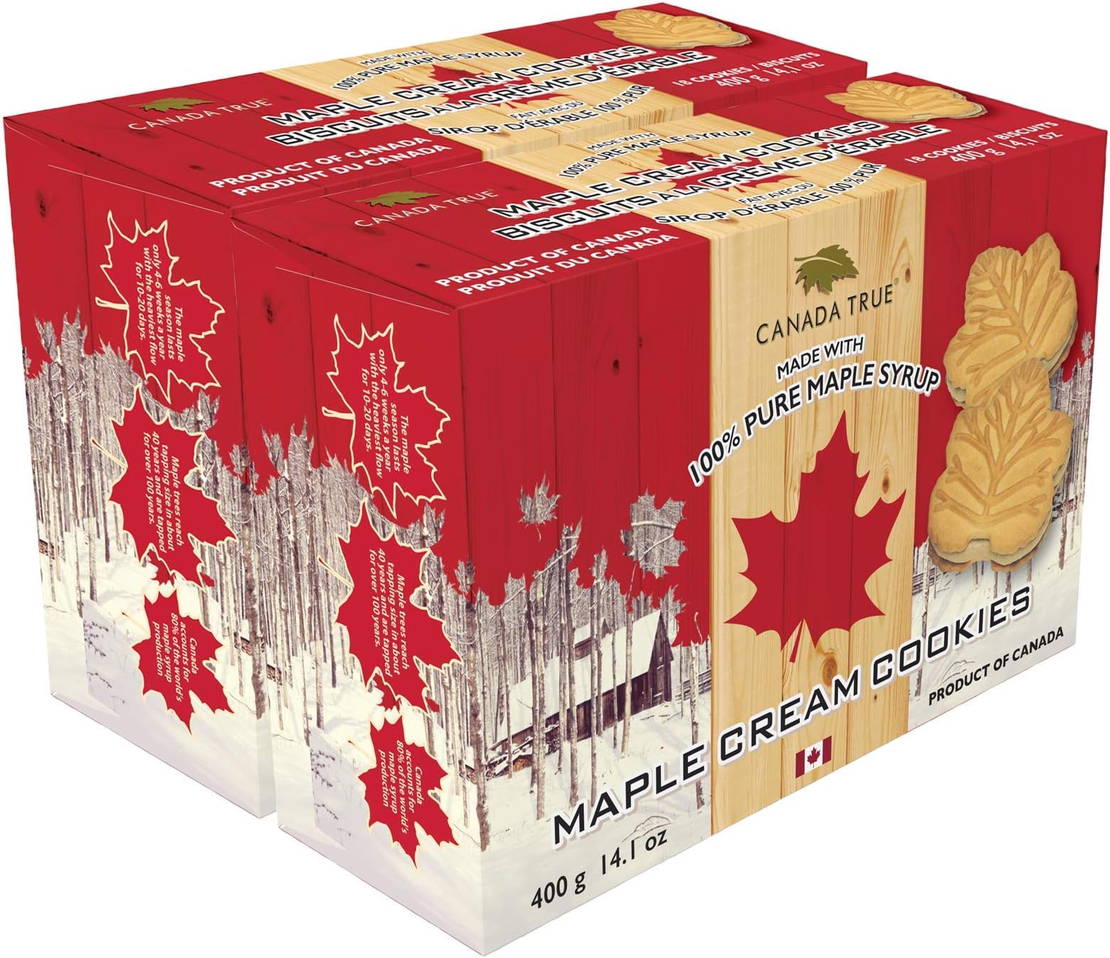Canada True Premium Maple Cookies, 400g (2 pack)